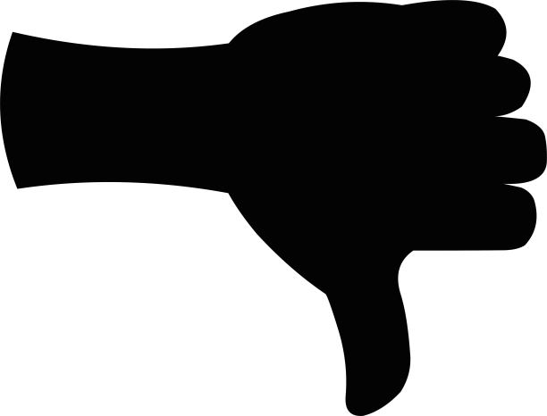 黑色轮廓，拇指朝下图片下载