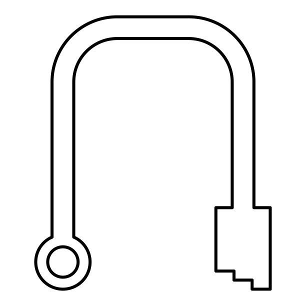 分支管轮廓轮廓图标黑色矢量插图平面风格图像图片下载