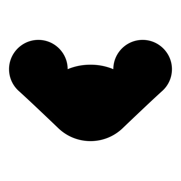 翼螺母蝴蝶手拧紧母螺丝五金图标黑色矢量插图平面风格形象图片下载