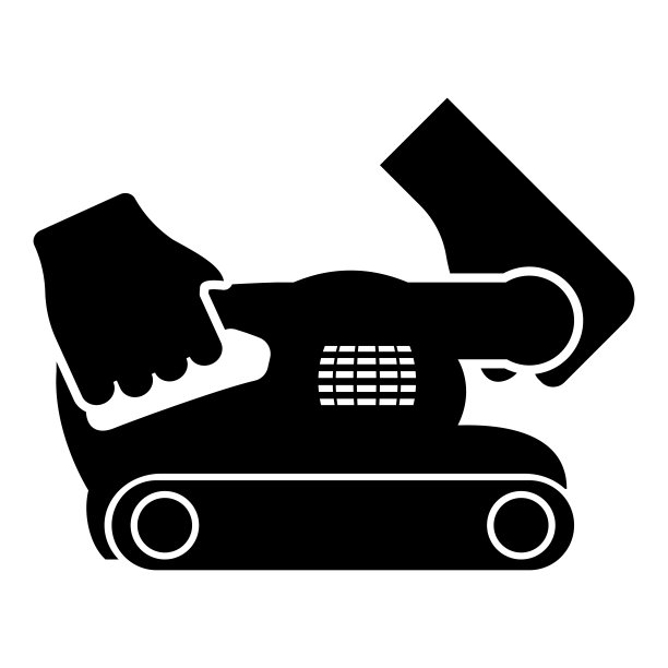 带砂机手持工具使用手臂使用圆片电动轨道仪器图标黑色矢量插图平面风格图像图片下载