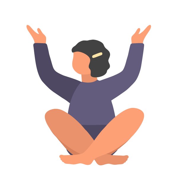 可爱的无脸瑜伽女子。向量女性插图孤立在白色背景。运动与罪恶的生活方式。图片下载