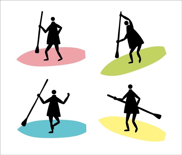 Sup登机图标集。图片下载