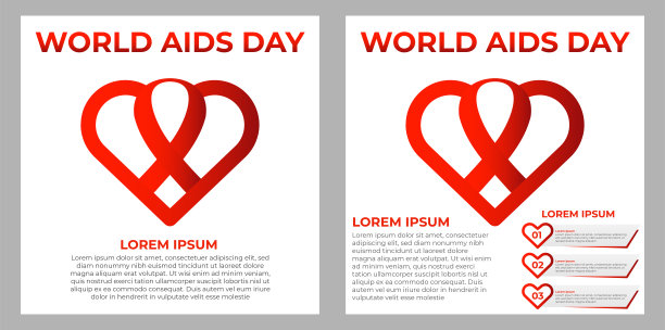 世界艾滋病日社交媒体贴设计集图片下载