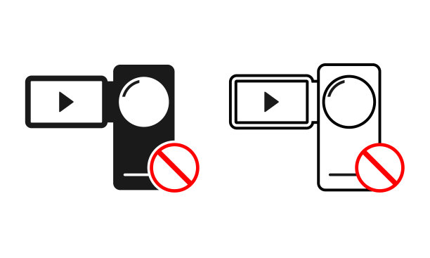 没有录音图标。停止的迹象。摄像机被禁止的。视频了。拍摄是被禁止的。图片下载