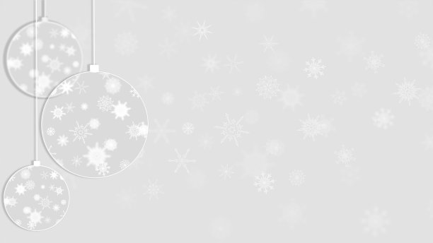 旗与白色球与雪花在一个浅灰色的背景。图片下载