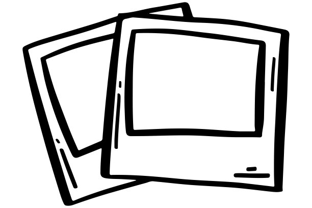 相框素描。画框在涂鸦。手绘照片盒。线的艺术图片下载