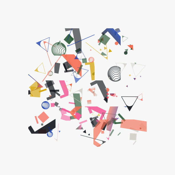 抽象矢量生成图形构成的生成设计作品图片下载
