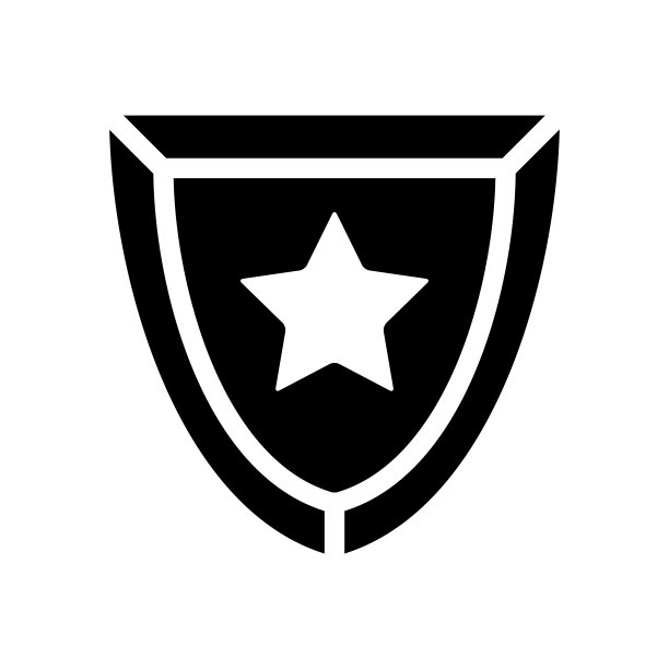 保护星图标矢量标志模板插图图片下载