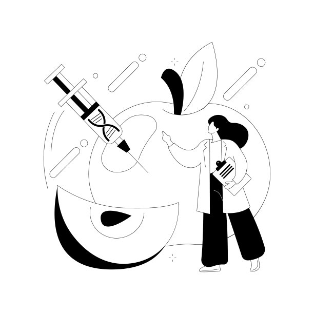 转基因食品抽象概念矢量插图。图片下载