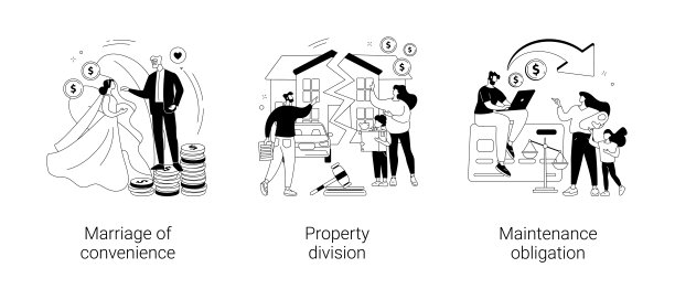 配偶协议抽象概念矢量插图。图片下载