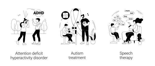 儿童发展问题抽象概念矢量插图。图片下载