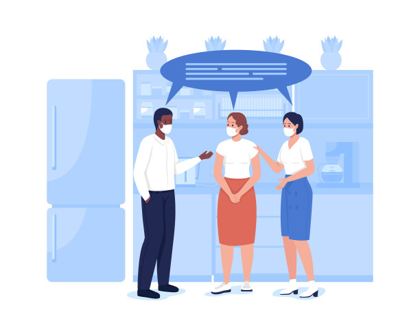 工人在面具2D矢量隔离插图图片下载