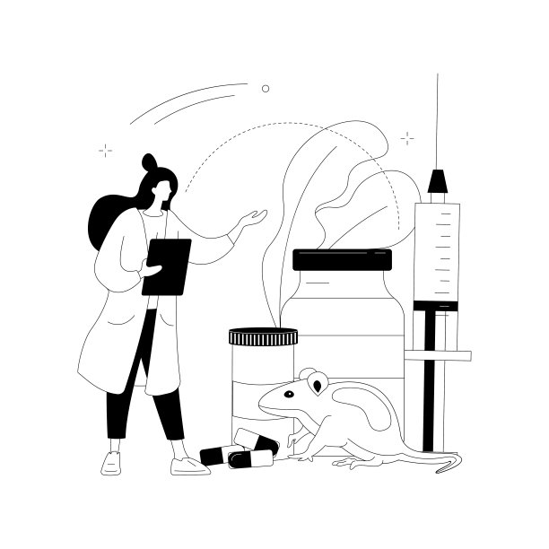 动物药物试验抽象概念矢量插图。图片下载