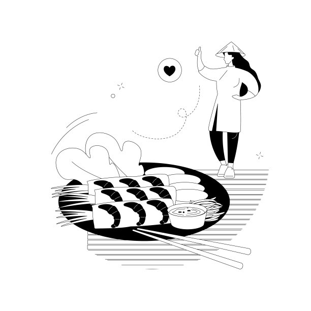 越南菜抽象概念矢量插图。图片下载