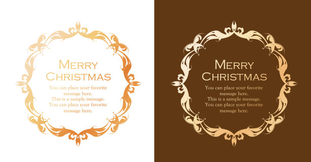 一套受圣诞节启发的框架设计。豪华的设计部分图片下载