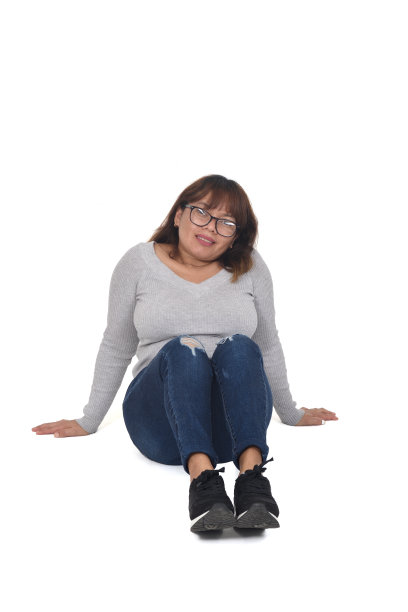 女性被隔离在白色背景上图片下载