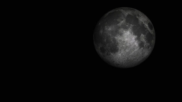 概念2-P1现实的月球风景从太空与小行星撞击陨石坑图片下载