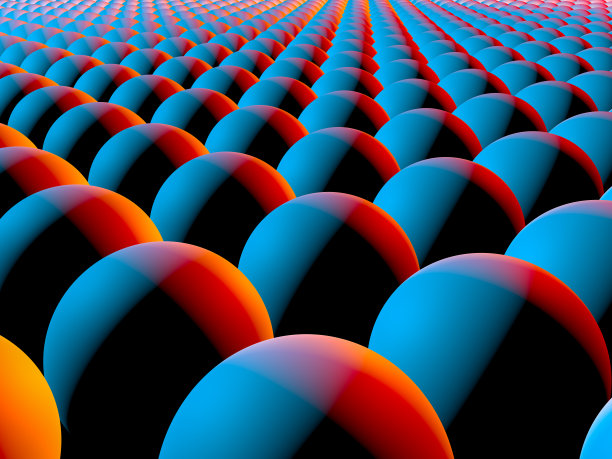 抽象的背景蓝色球在行。拥挤。图片下载