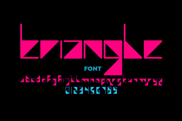 三角形状的字体图片下载