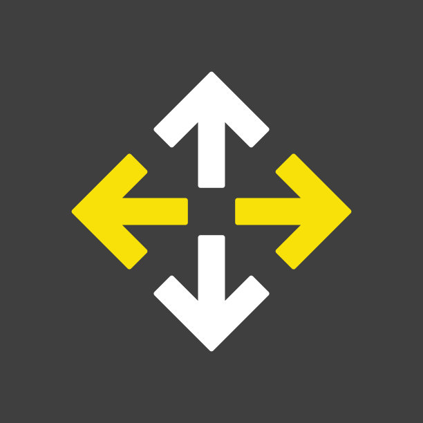 四个箭头指向中心矢量图标图片下载