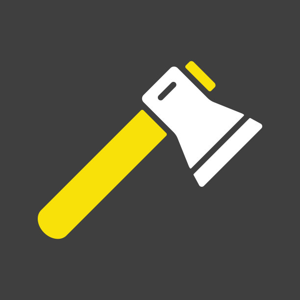 斧头或斧头矢量图标。野营的迹象图片下载