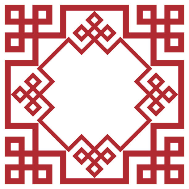 古老的东方图案框架艺术图片下载