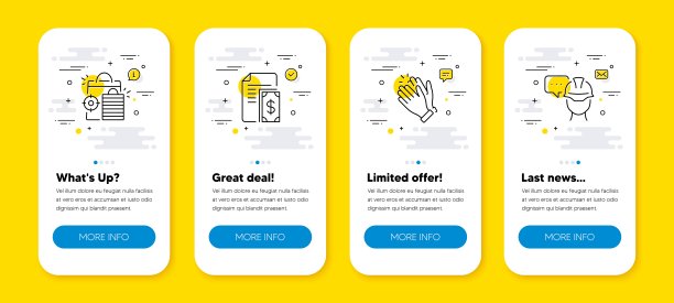 向量集合的拍手，支付和Seo购物线图标集合。向量图片下载