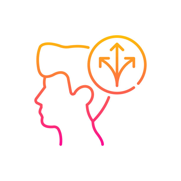 决策矢量渐变图标风格插图。EPS 10个文件图片下载