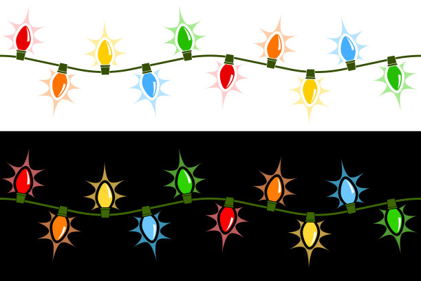 闪亮的圣诞灯图片下载