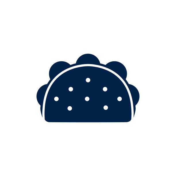 塔可图标标志模板孤立的白色背景。图片下载