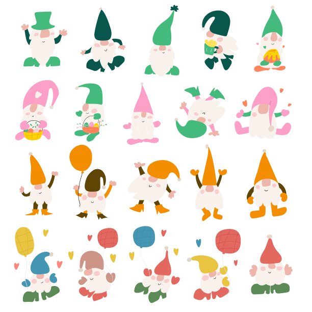 收集可爱有趣的侏儒。图片下载