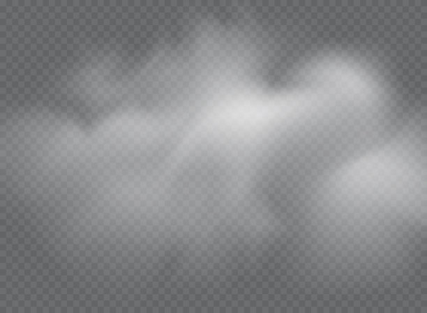 雾或烟隔离透明特效。白色矢量云，雾或烟雾背景。图片下载