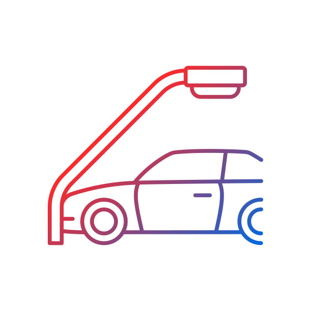 单车碰撞梯度线性矢量图标图片下载