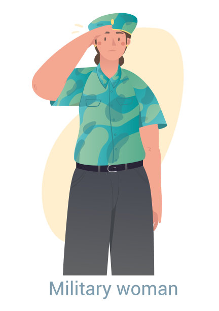 穿军装的女兵图片下载