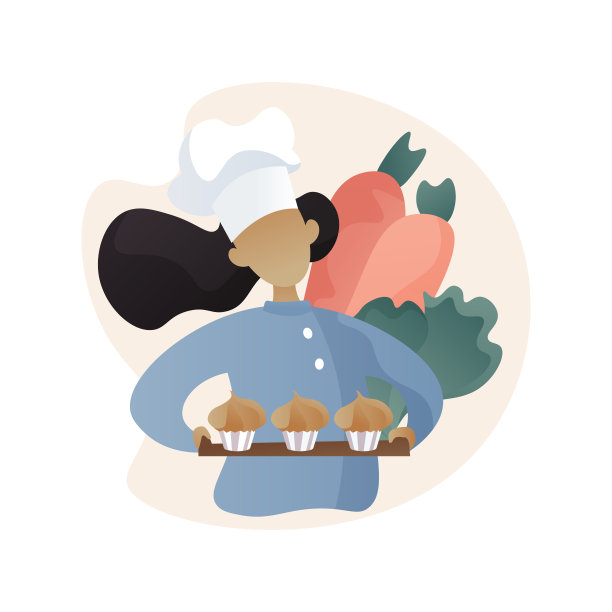 烹饪营抽象概念矢量插图。图片下载
