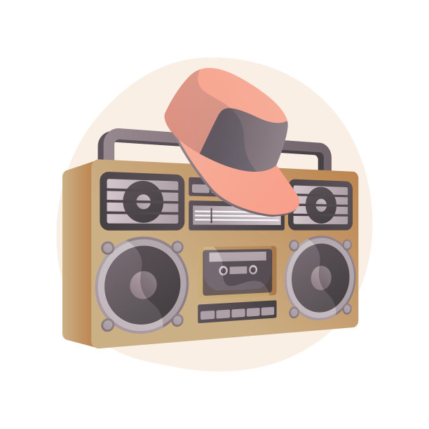 嘻哈音乐抽象概念矢量插图。图片下载