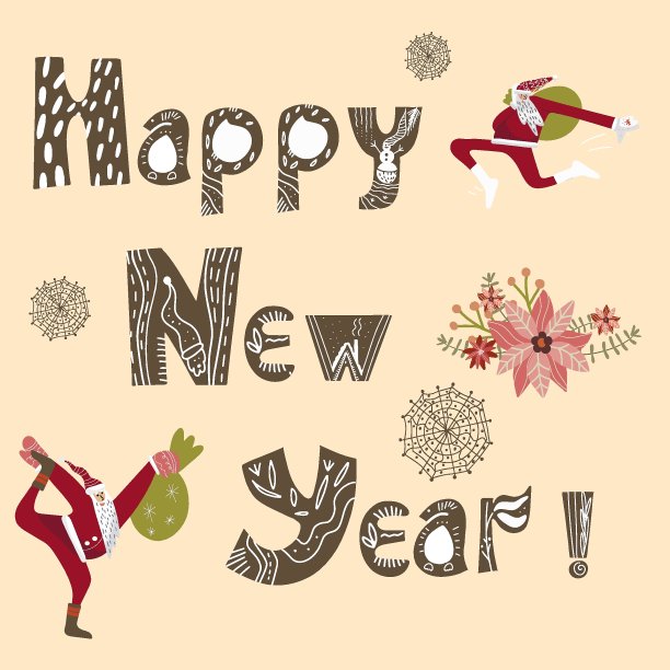 圣诞手写信与体育圣诞老人新年快乐。图片下载