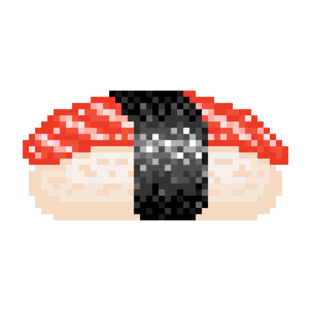 像素艺术寿司图标。图片下载