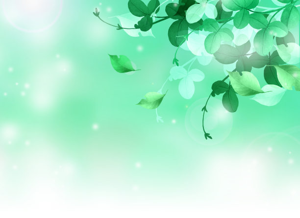 水彩绿叶装饰图片下载