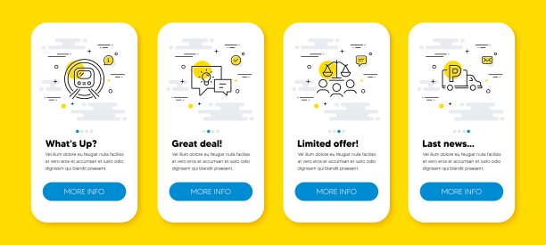 地铁地铁的向量集合，创意灯和法院陪审团线图标集合。向量图片下载