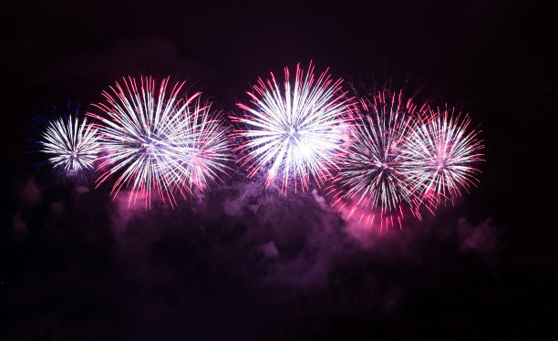 烟花背景，节日纪念，新年圣诞演出。图片下载