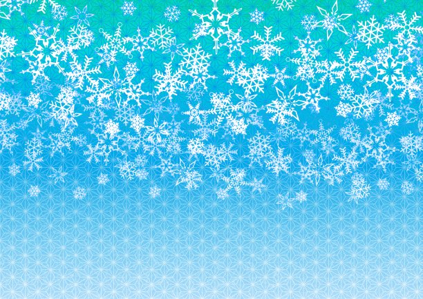 浅蓝色有雪花图案的六边形背景图片下载