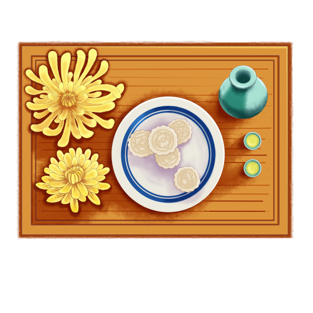 中国风重阳节糕点食品元素psd素材图片