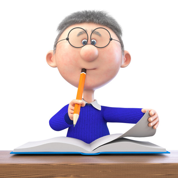 一个小男孩在教室里微笑的三维插图图片下载