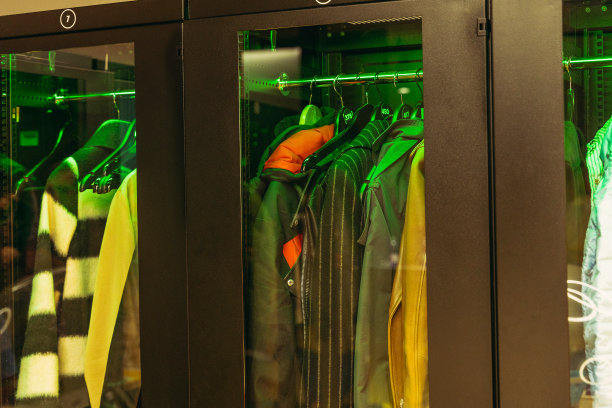 衣柜。衣服挂在衣柜里。图片下载