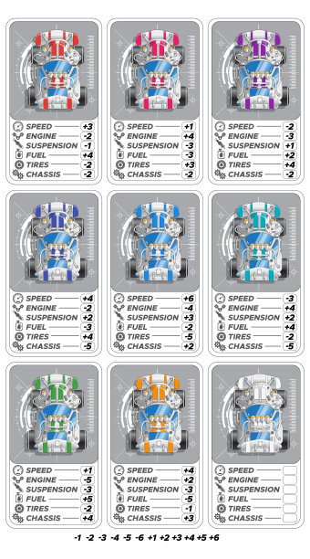 一套赛车游戏卡。图片下载