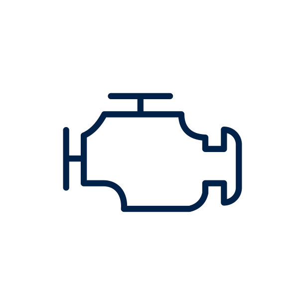 引擎图标标志模板隔离在白色背景。图片下载