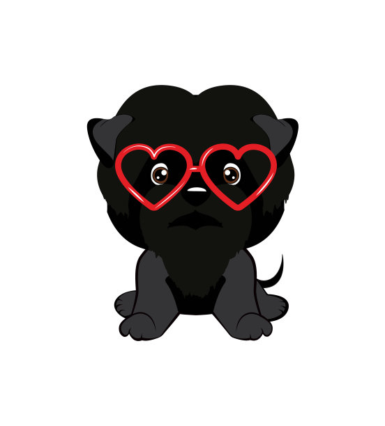 情人节贺卡。狗猴绠坐。图片下载