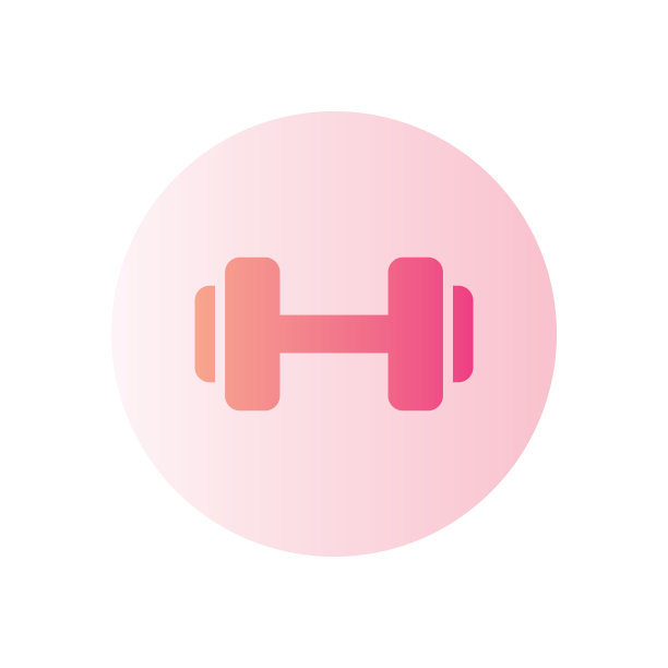健身房的渐变图标孤立在白色背景上图片下载