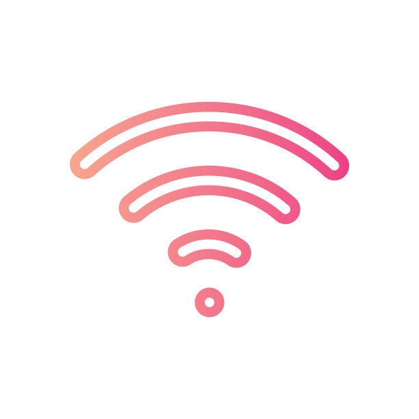 Wifi渐变图标隔离在白色背景图片下载